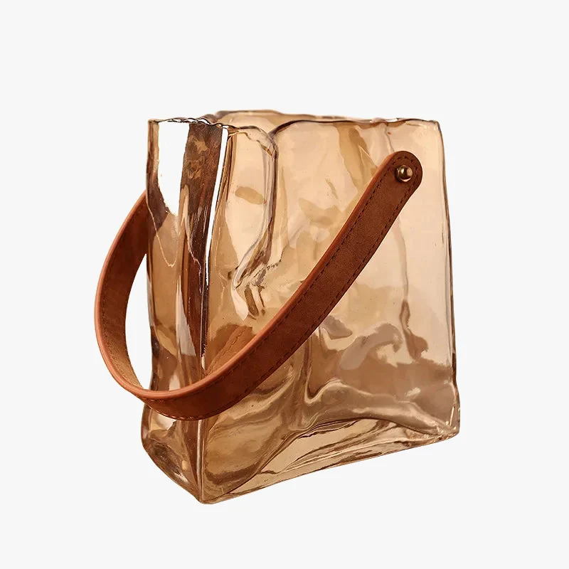 vase en verre style sac à main pour décoration intérieure hydroponique - Image 6