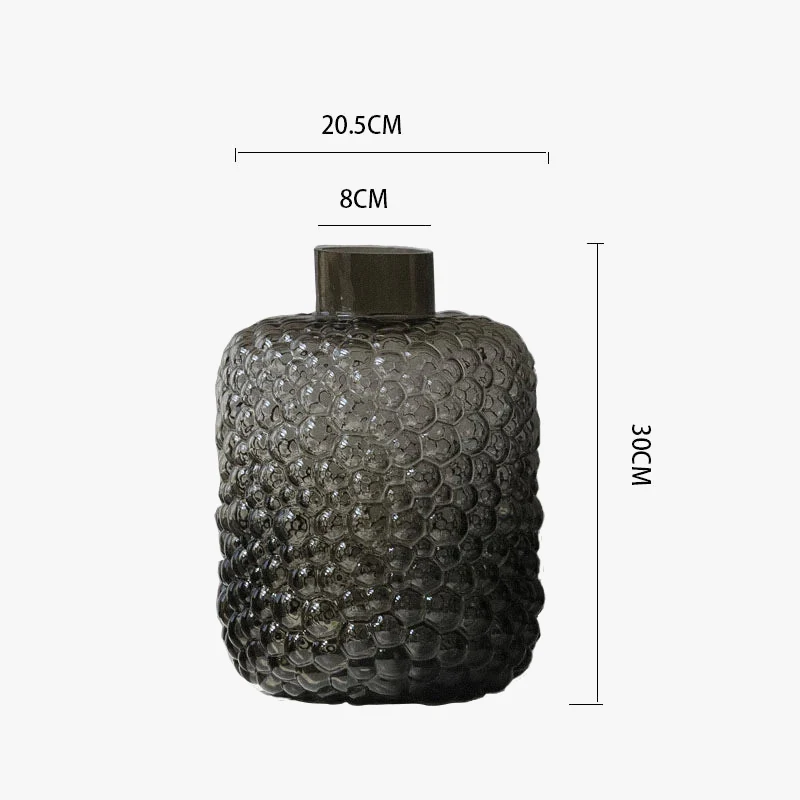 vase en verre transparent à pois noirs pour décoration et arrangements floraux - Image 7