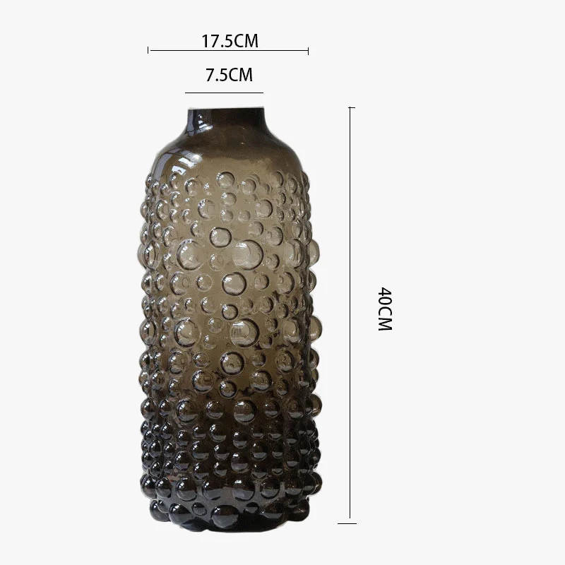 vase en verre transparent à pois noirs pour décoration et arrangements floraux - Image 8