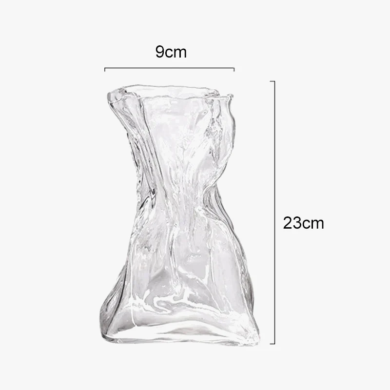 vase en verre transparent irrégulier pour décoration de table - Image 5