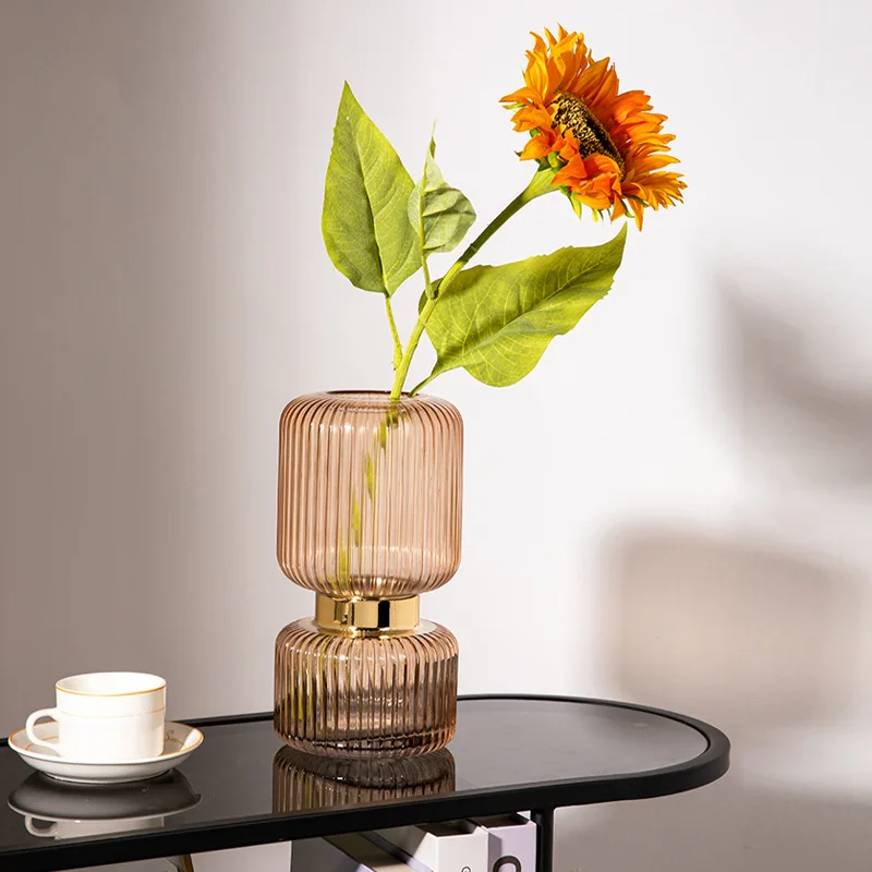 vase en verre transparent pour fleurs et décoration hydroponique - Image 2