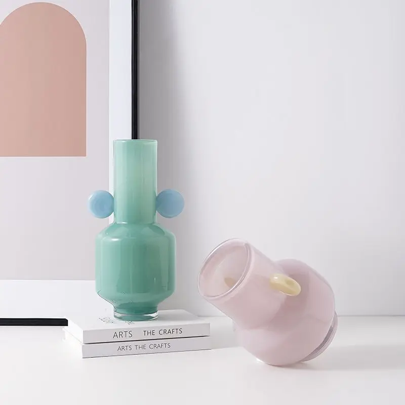 vase en vitrail fleur de dessin animé avec oreilles décoratif - Image 5