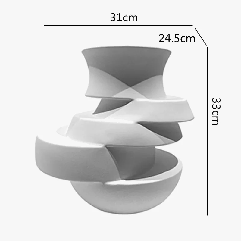 vase géométrique en résine pour décoration florale moderne - Image 9