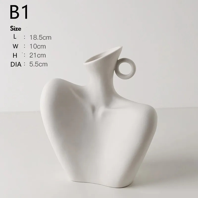 vase humain créatif en céramique pour décoration moderne - Image 4