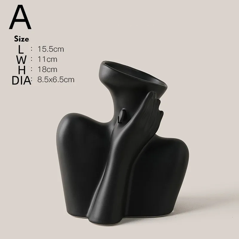 vase humain créatif en céramique pour décoration moderne - Image 9