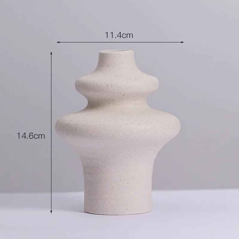 vase moderne en céramique décoration en spirale pour fleurs - Image 3