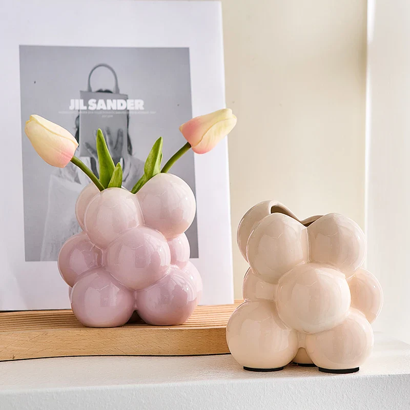 vase moderne en céramique pour décoration florale élégante - Image 2