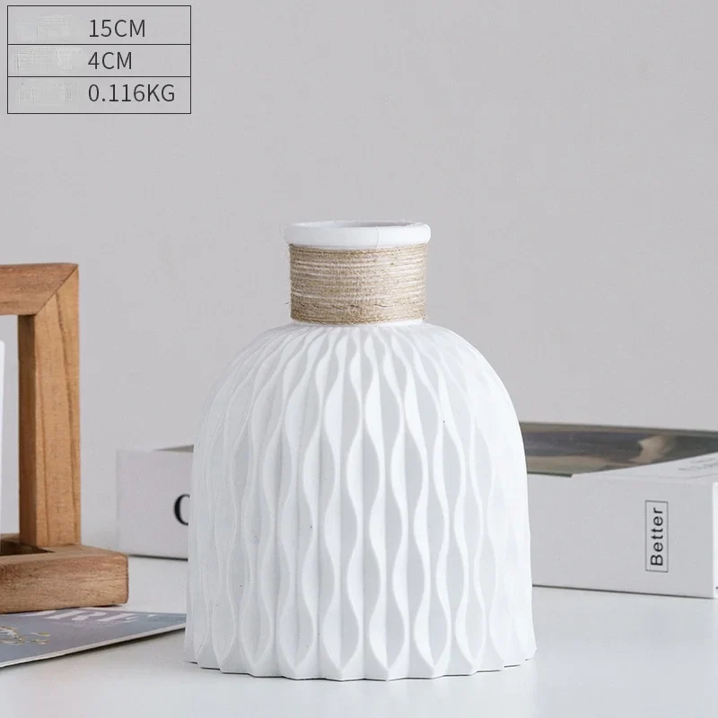 vase moderne en plastique pour décoration florale nordique - Image 19