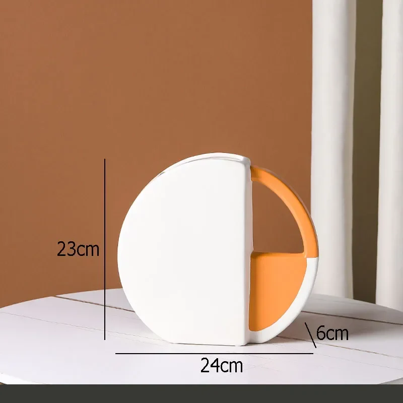 vase rond en céramique décoratif design géométrique moderne pour fleurs - Image 7