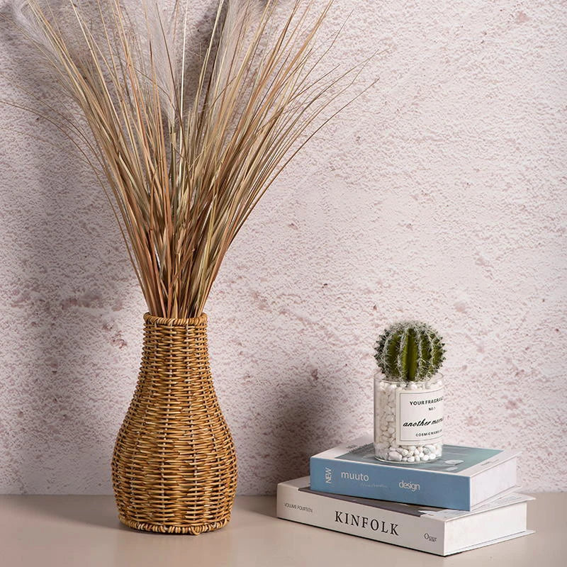 vase tissé à la main en imitation rotin pour fleurs et plantes décoratives - Image 4