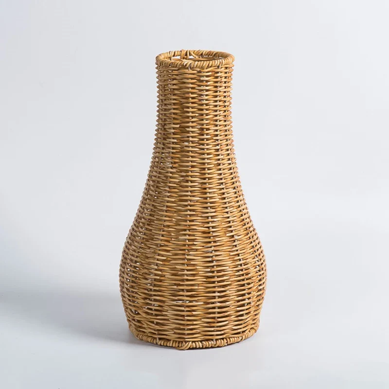 vase tissé à la main en imitation rotin pour fleurs et plantes décoratives - Image 8