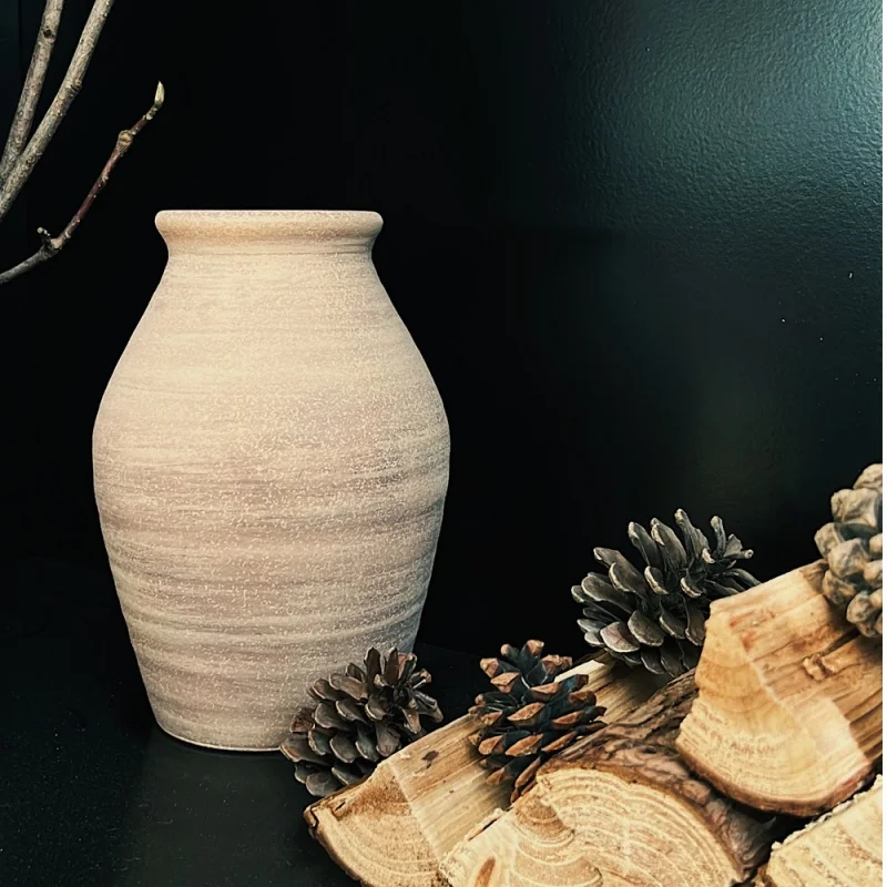 vases en céramique rétro faits main pour décoration florale - Image 4