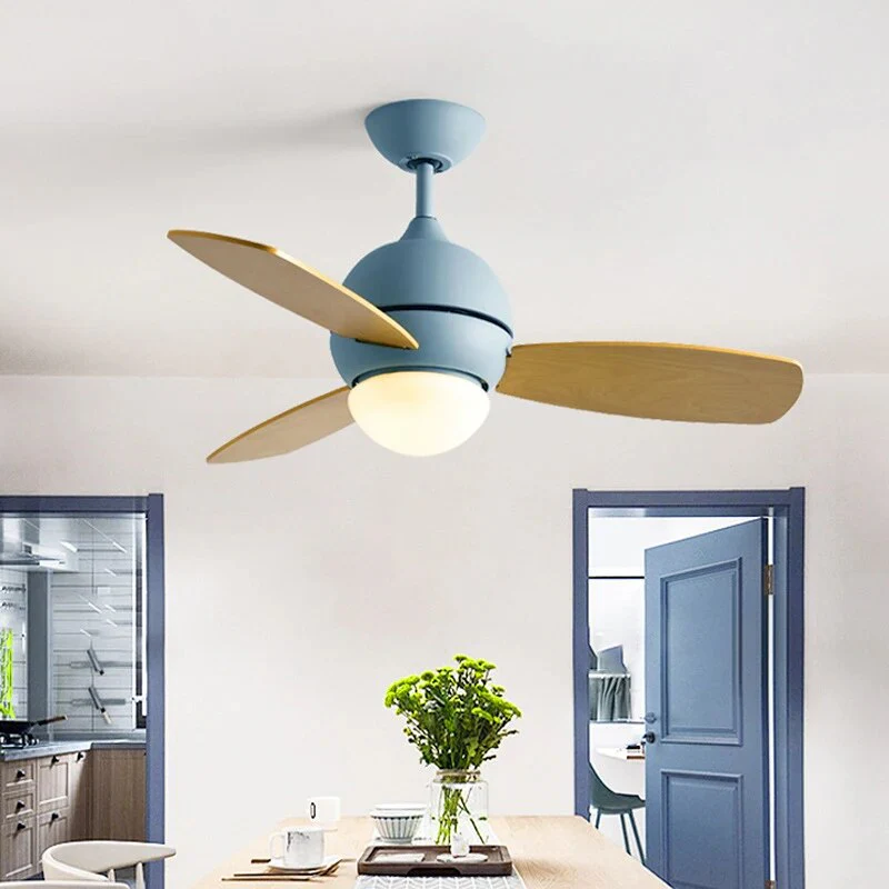 ventilateur plafond macaron télécommande 36'' lumière chambre enfant créative - Image 5