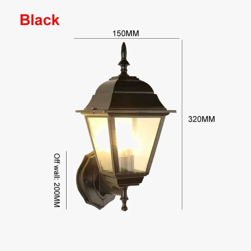 Vintage Applique E27 Ampoule Applique Luminaires Noir Bronze MUR LED Lumières Extérieur Porche Maison Maison Cour Éclairage De Jardin - Image 6