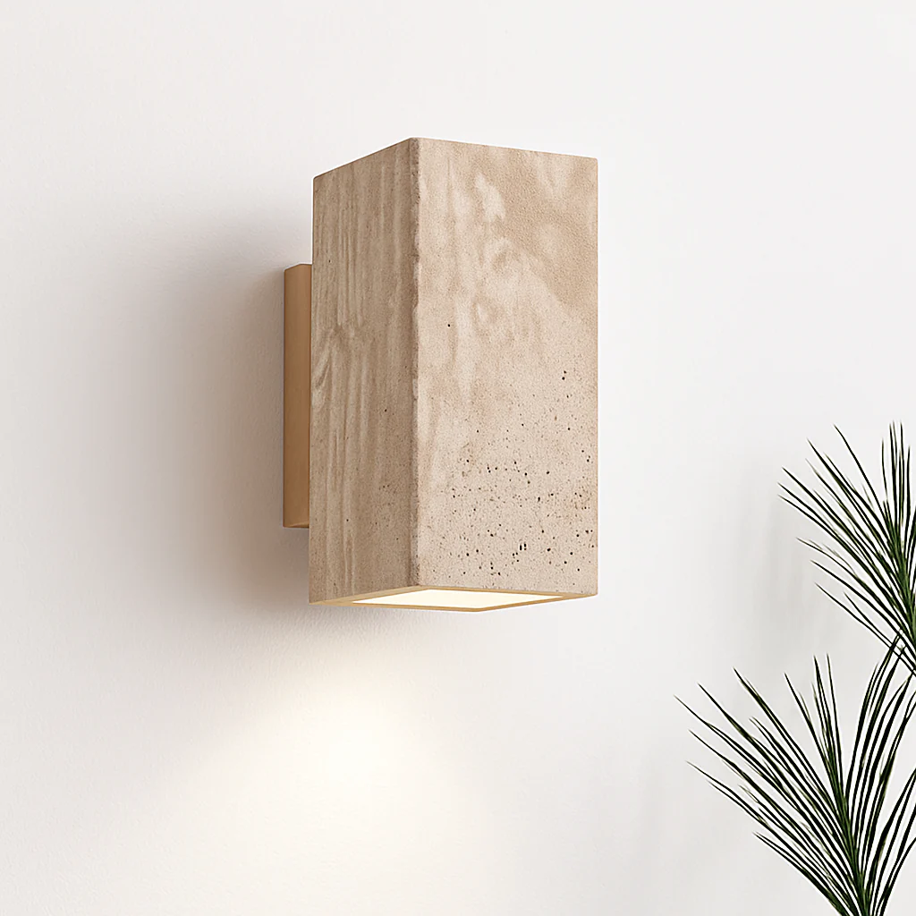 Wabi Sabi – applique murale Led en marbre jaune - Image 4