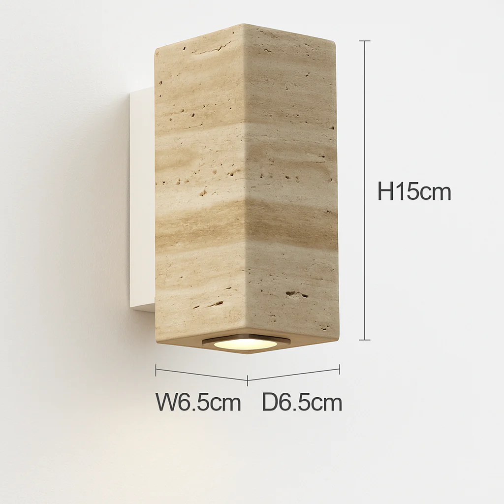 Wabi Sabi – applique murale Led en marbre jaune - Image 8