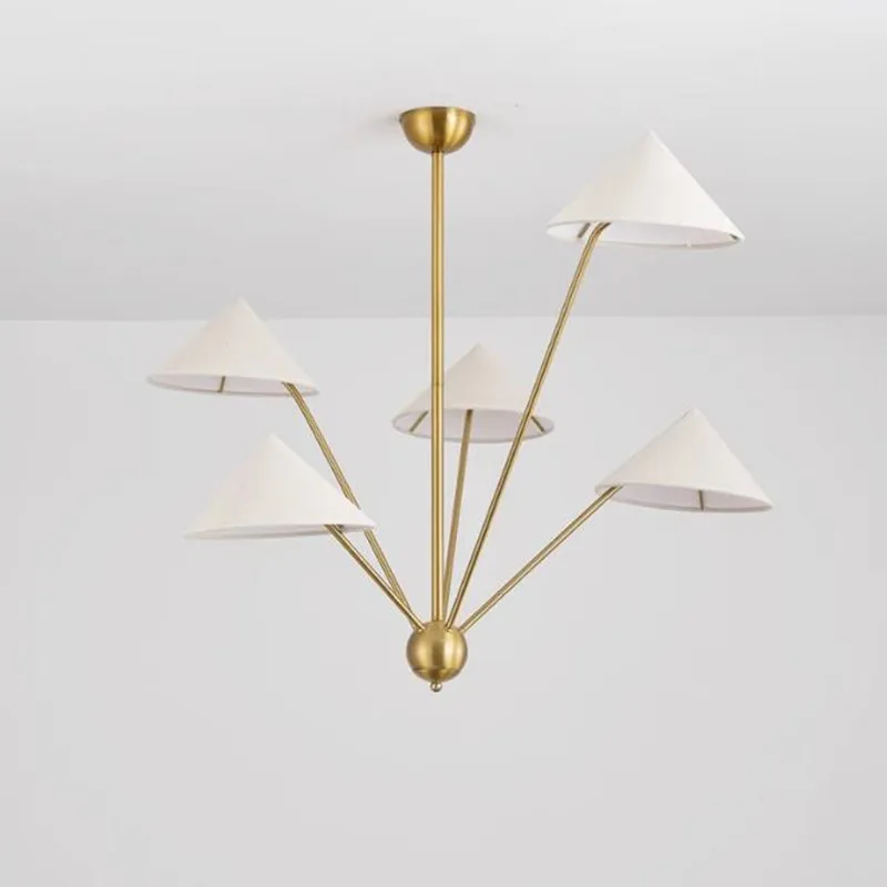 Wabi-sabi lustre japon tissu suspension lampe pour salon cuisine salle Ă manger chambre lustre design - Image 3