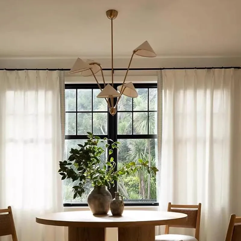 Wabi-sabi lustre japon tissu suspension lampe pour salon cuisine salle Ă manger chambre lustre design - Image 5