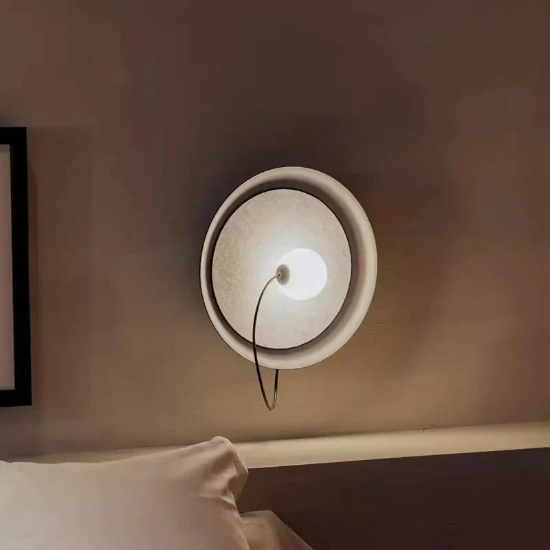 wabi-sabi style Creative adjustable bedroom, bedside, living room wall lamp, Spanish designer wall hanging lamp - Image 6