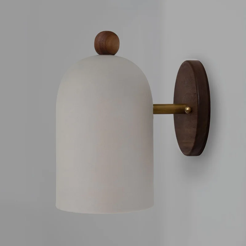 Walnut Wood Iron, Simple Modern Wabi-sabi style, Wall Sconce for Bedroom, Bedside, Living, Dining Room, Corridor Aisle - Image 4