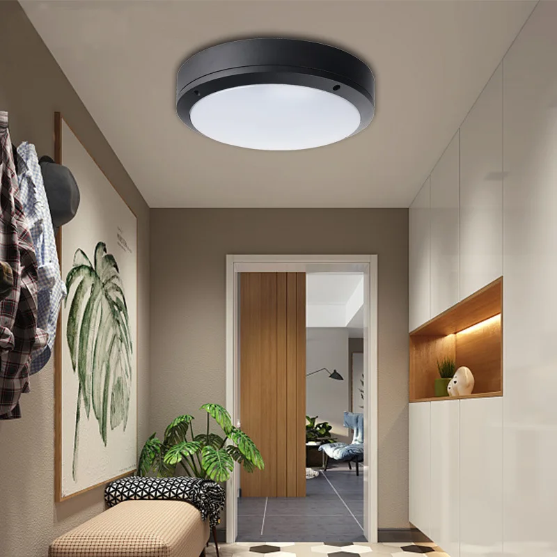 (WECUS) Outdoor Moisture/Anti-mosquito Ceiling Light, LED Villa Courtyard Corridor/Balcony/Aisle/Bathroom/Kitchen Ceiling Light - Image 2