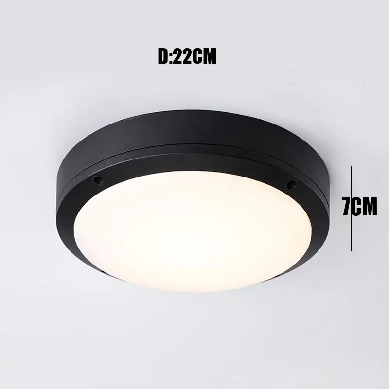(WECUS) Outdoor Moisture/Anti-mosquito Ceiling Light, LED Villa Courtyard Corridor/Balcony/Aisle/Bathroom/Kitchen Ceiling Light - Image 7