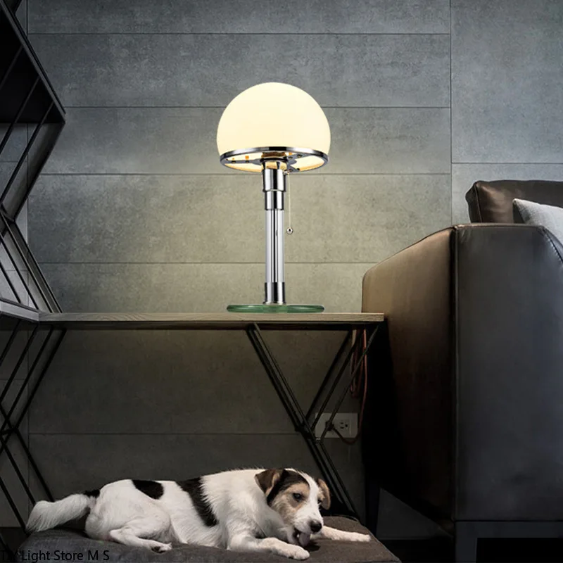 Wilhelm Wagenfeld Nordique Designer Bauhaus LED lampe de table design verre lampe de bureau chambre en acier inoxydable luminaires lampes de table - Image 4