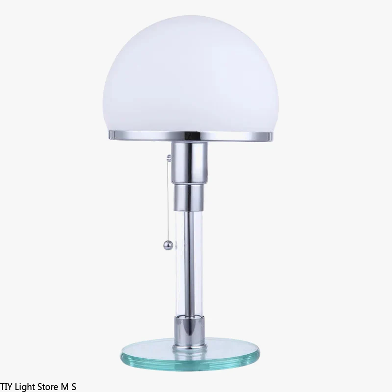 Wilhelm Wagenfeld Nordique Designer Bauhaus LED lampe de table design verre lampe de bureau chambre en acier inoxydable luminaires lampes de table - Image 6