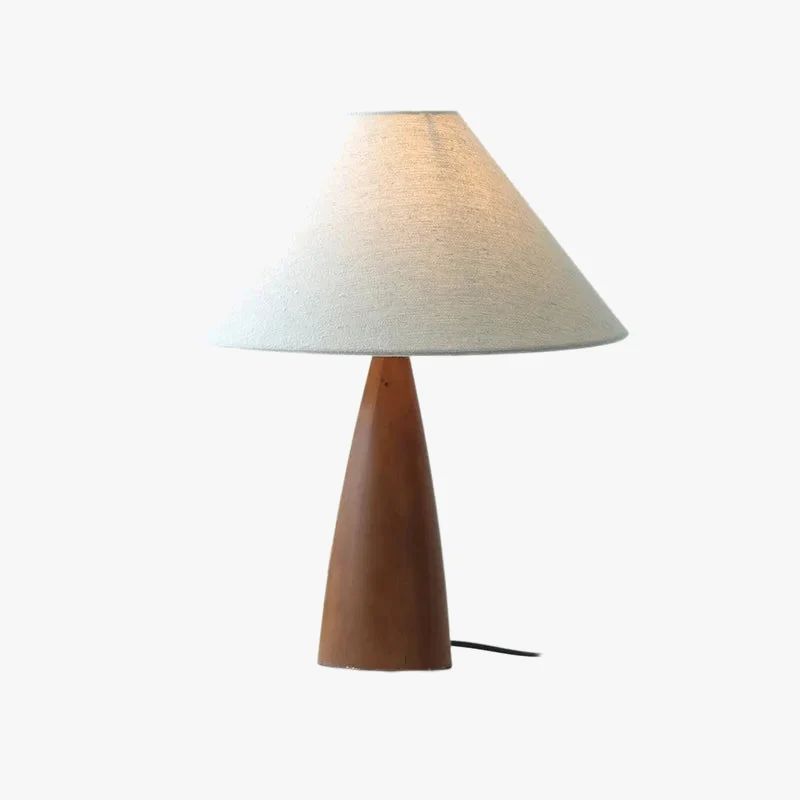 ZK50 rétro en bois massif chambre chevet salon lampe de Table chambre étude atmosphère veilleuse Imitation peau de mouton abat-jour - Image 5