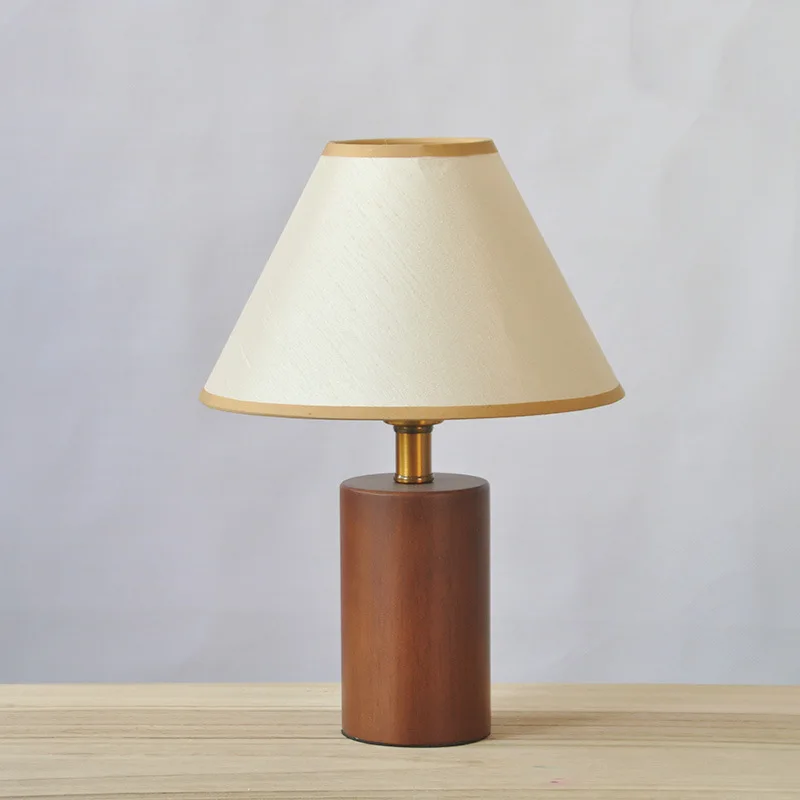 ZK50 rétro lampe de Table plissée décoration de bureau veilleuse étudiant chambre lit éclairage tête lampe en bois massif E27 - Image 7